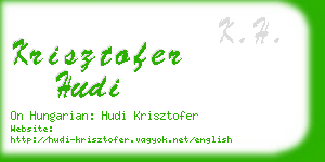 krisztofer hudi business card